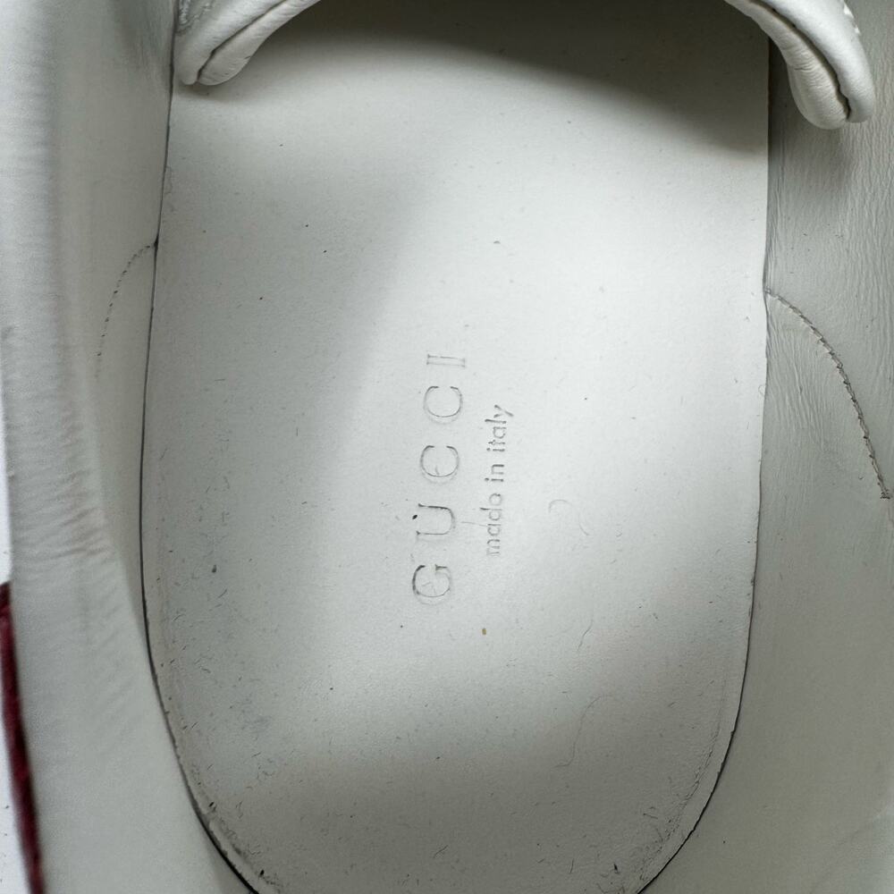 Gucci Ace Bee Sneakers White Leather Low Top EU 41 - Picture 11 of 11